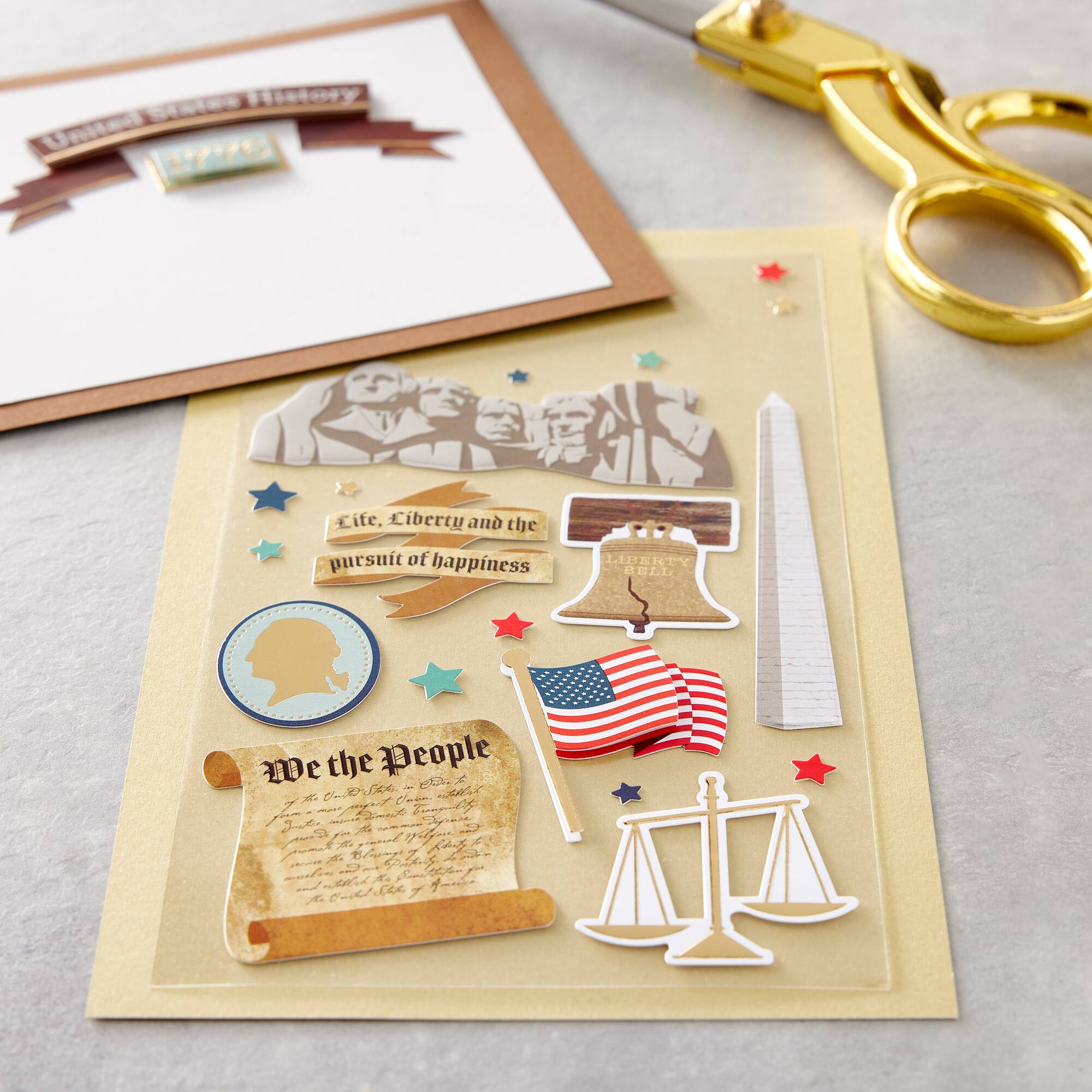 12 Pack: U.S. History Dimensional Stickers by Recollections™